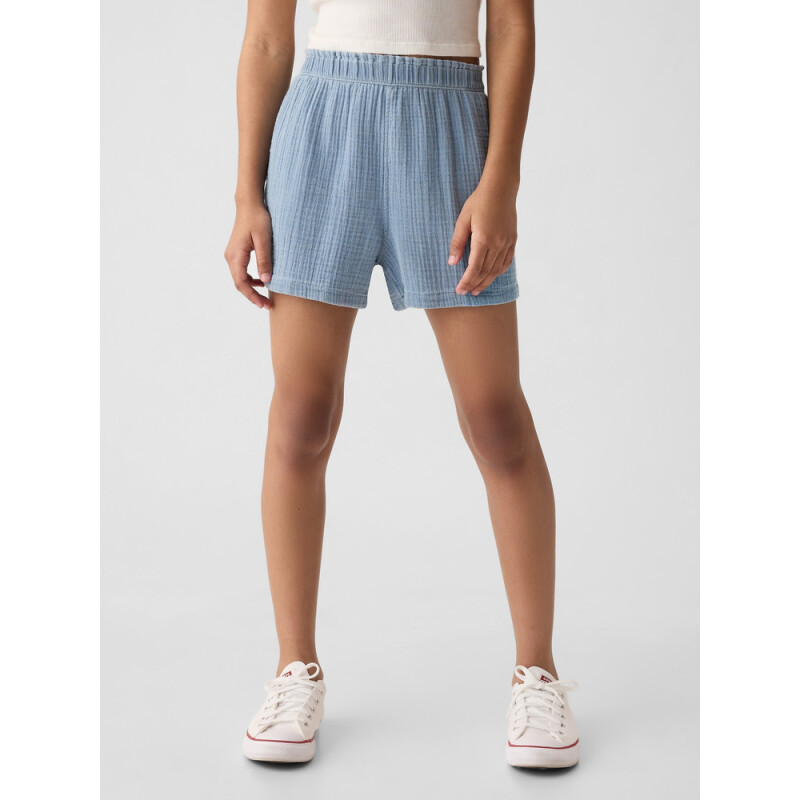 PO SHORT - LT GAUZE LIGHT WASH