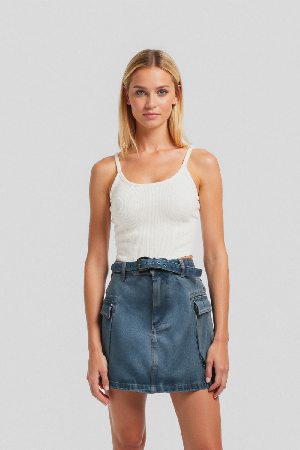 Falda Camburi Azul Grisaceo