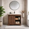 Mueble de baño de pie puerta granero 85cm Mueble De Baño De Pie Puerta Granero 85cm