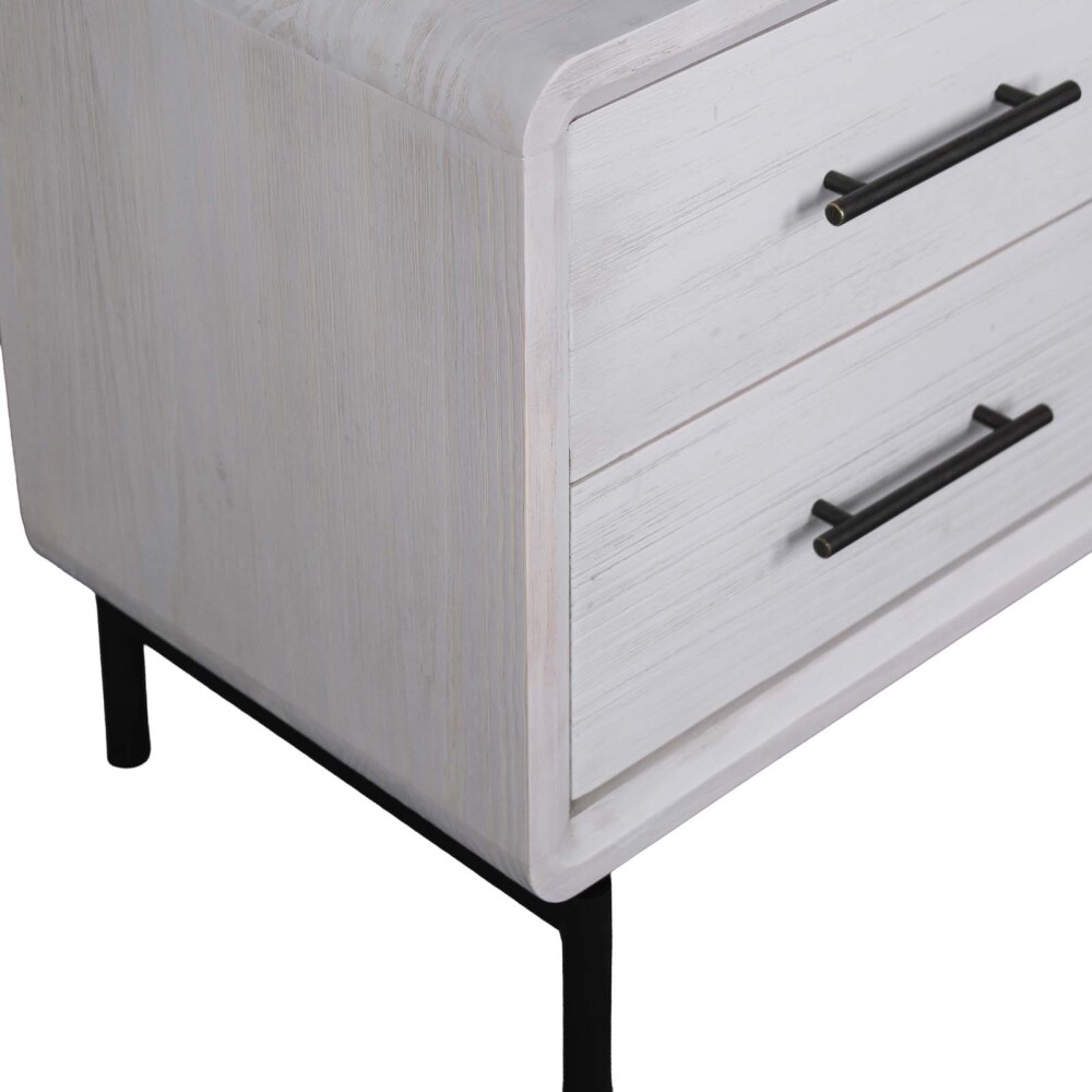 MESA DE LUZ 1 CUERPO MADERA BLANCO WESTBROOK