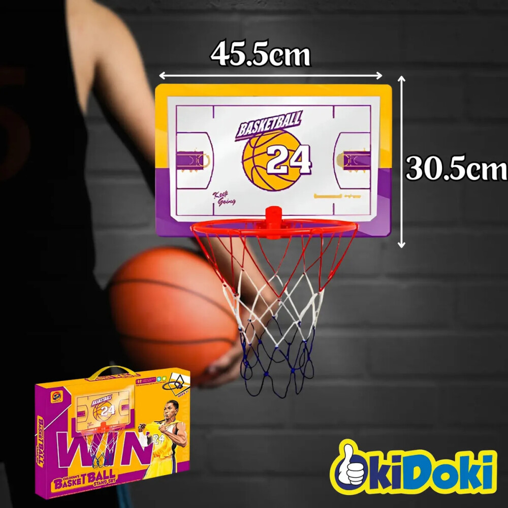 Tablero de basketball con balón e inflador. 45.5 x 30.5cms Tablero de basketball con balón e inflador. 45.5 x 30.5cms