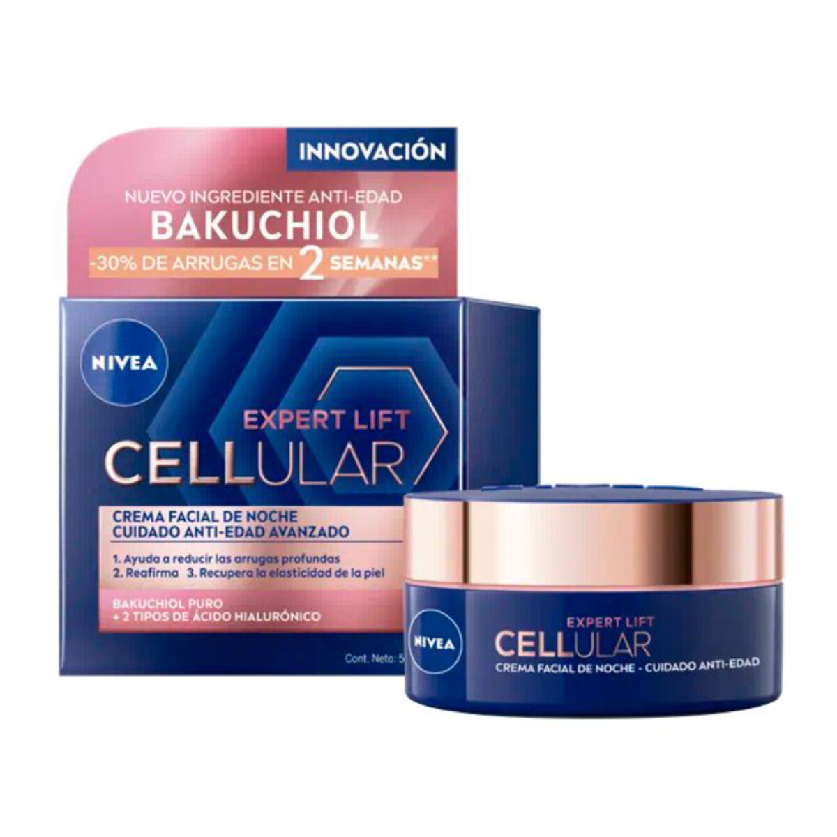 Crema Facial De Noche Nivea Cellular Lift Expert Bakuchiol 50ml 