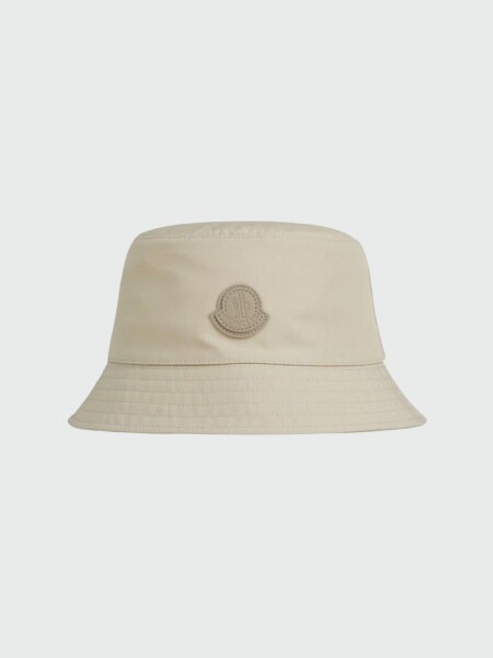 Moncler - Gorro De Pescador con Parche del Logo Beige Medio