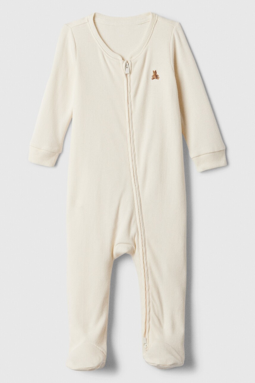 Pijama Con Cierre Bebé Ivory Frost