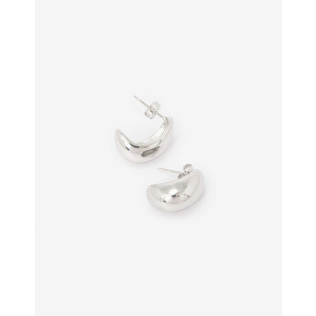 Aros Argollas Metal Plateado