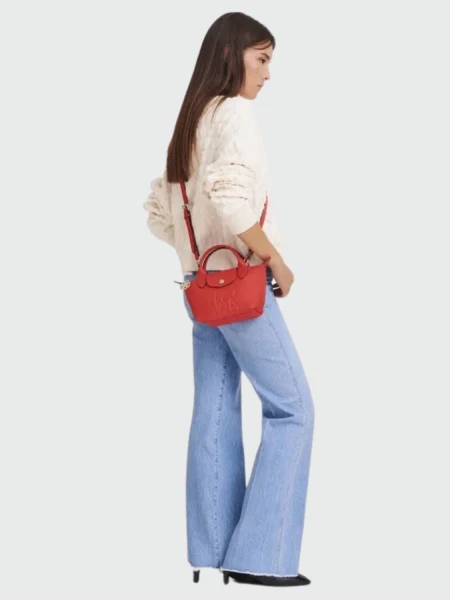 Longchamp -Cartera de cuero con logo grabado en relieve 0