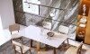 Mesa de Comedor Wood 1.6 - Línea Manhattan - Vidrio - Blanco/Natural Mesa de Comedor Wood 1.6 - Línea Manhattan - Vidrio - Blanco/Natural