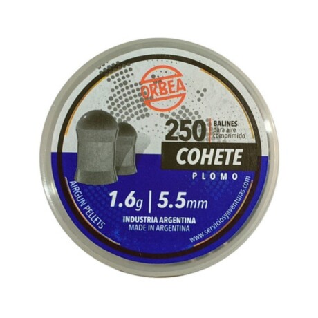 CHUMBO ORBEA COHETE CAL 5.5X250 P/PLOMO.- CHUMBO ORBEA COHETE CAL 5.5X250 P/PLOMO.-