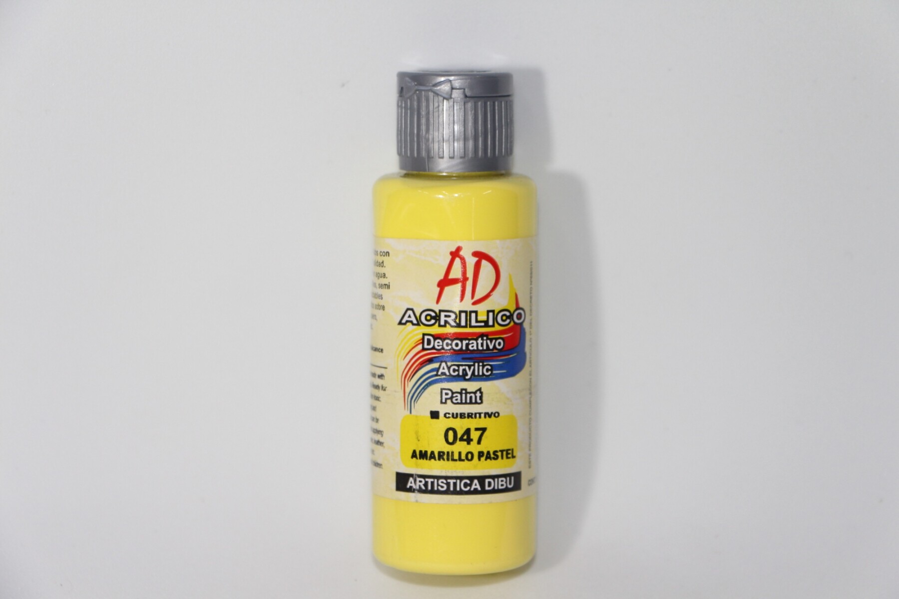 PINTURA ACRILICA ARTISTICA DIBU 60 ML. DIFERENTES COLORES - COLOR AMARILLO PASTEL 047 