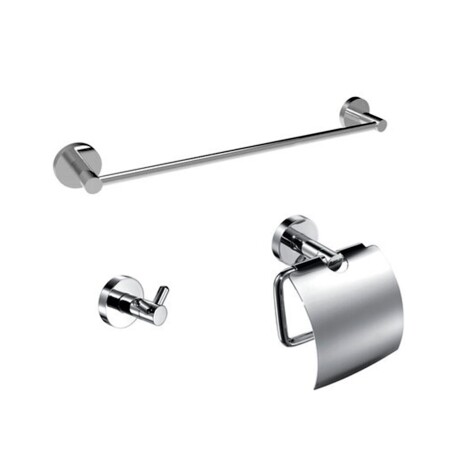 SET DE ACCESORIOS BAÑO METAL URBAN CROMO ACABADO BRILLO CROMO
