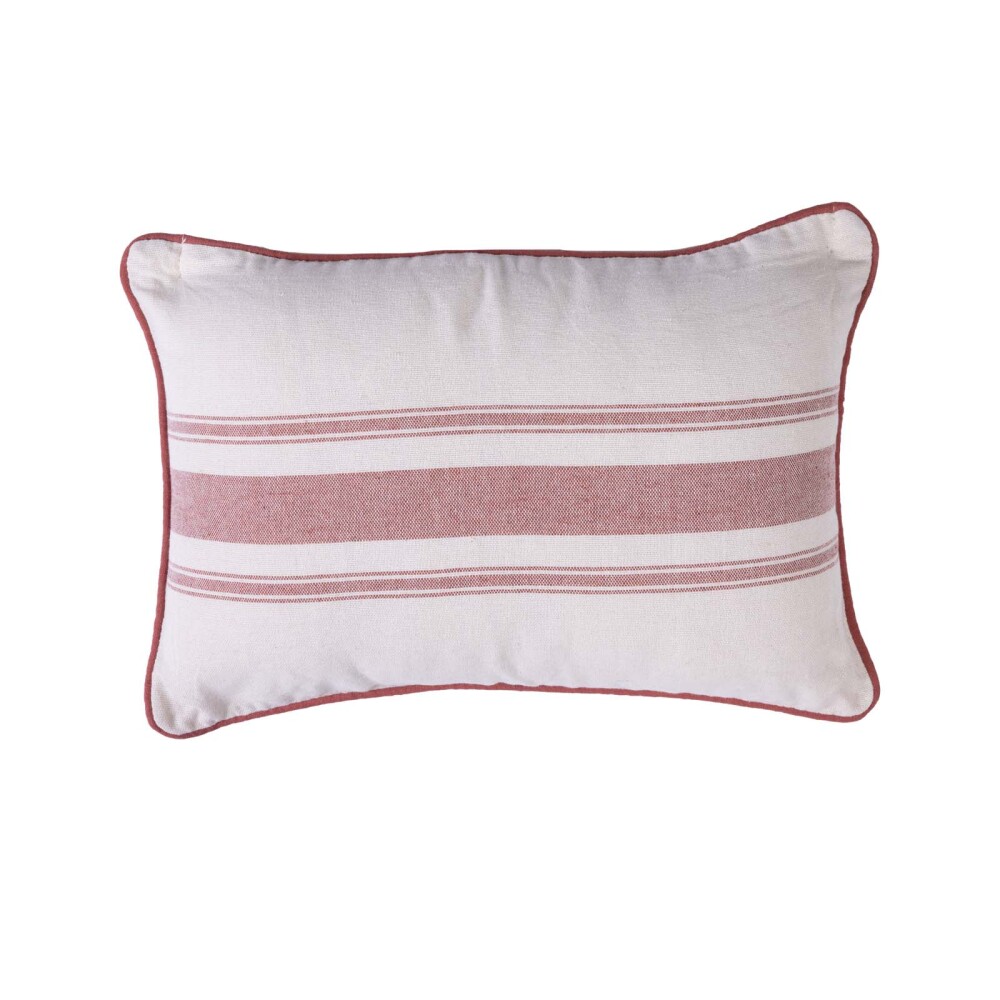FUNDA ALMOHADÓN ALGODON NATURAL-BEIGE PINSTRIPE 30*45 CRUDO