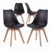Silla Eames Pack 4 Unidades Acolchonada Calidad Premium Negro