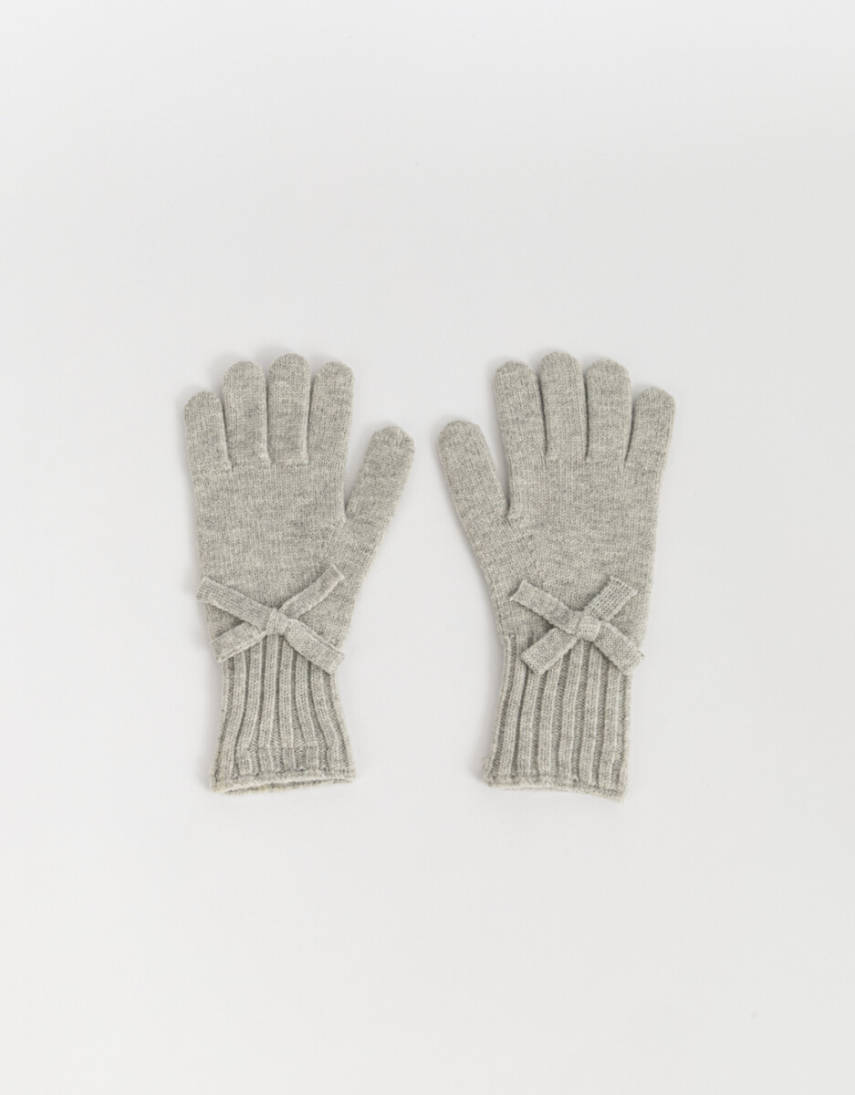 Guantes Tejido Con Moño 