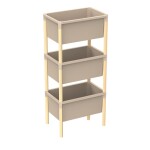 ESTANTERIA 3 CONTENEDORES 95x26x39CMS MADERA Y PP ESTANTERIA 3 CONTENEDORES 95x26x39CMS MADERA Y PP