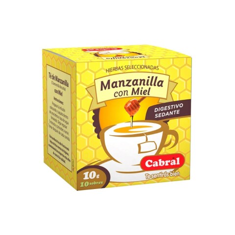 Té Manzanilla Con Miel Cabral 10 Unidades Cabral Manzanilla C/m X10