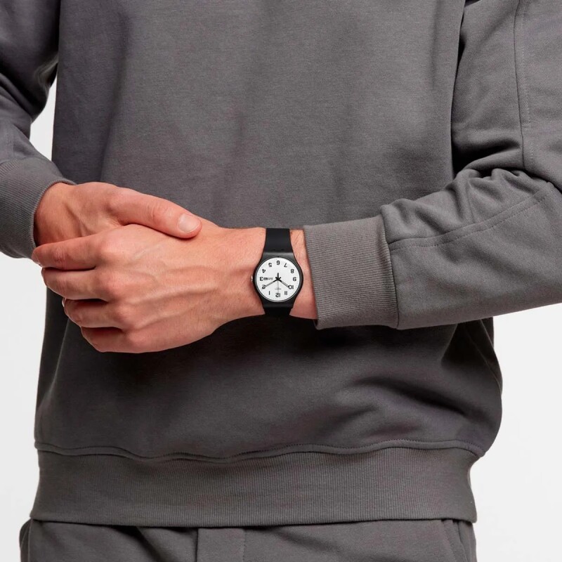 Reloj Swatch SO29B703 Twice Again de silicona Negro