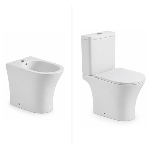 JUEGO DE LOZA SANITARIA INODORO BIDET Y MOCHILA ANORI BLANCO 000