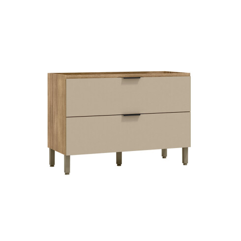 Modulo Bajo Mesada Para Cocina Sin Tapa Dos Olleros De 120 cms. GAMAS DE BEIGE