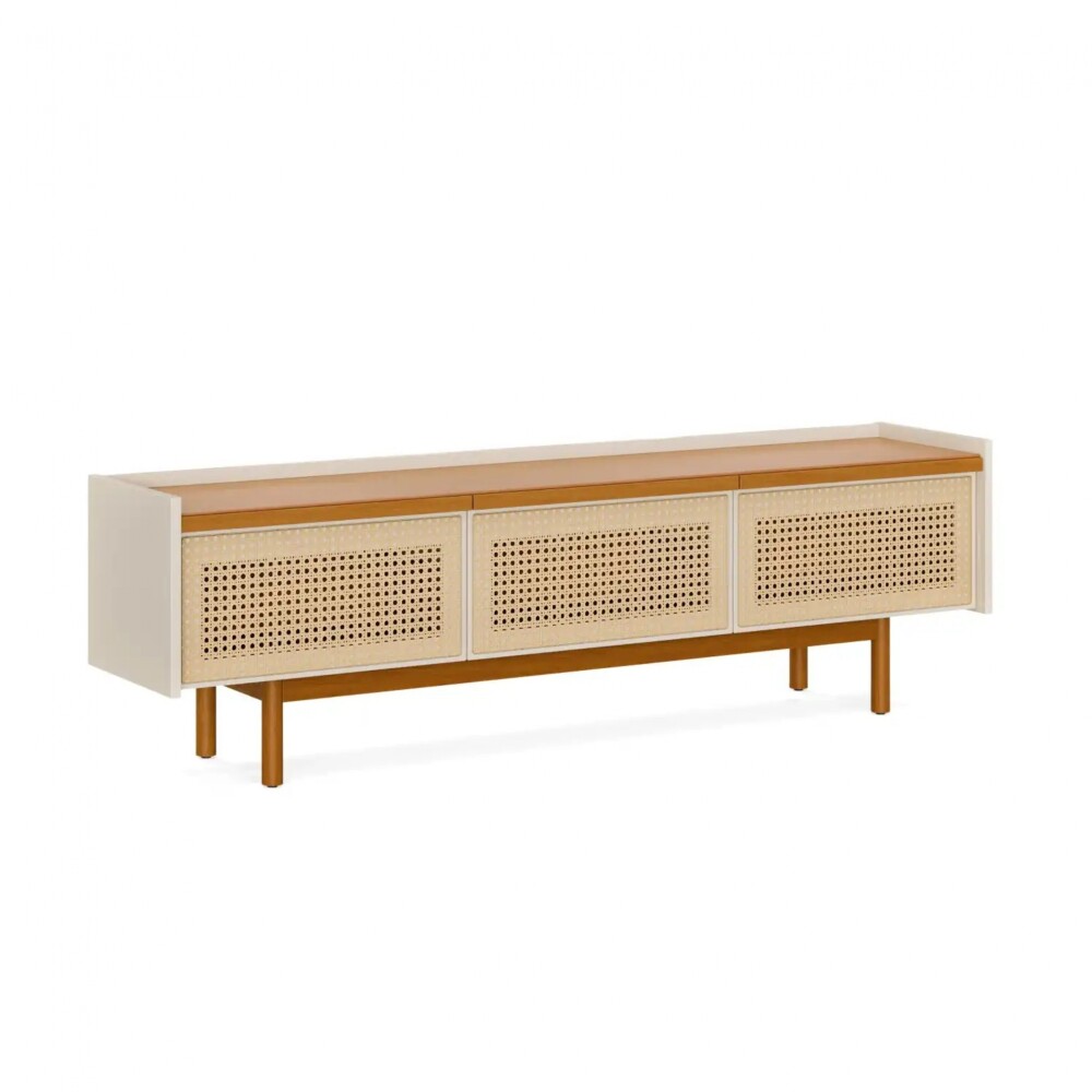 Rack de TV Dune Rattan 1.8 - Linea Manhattan Off White
