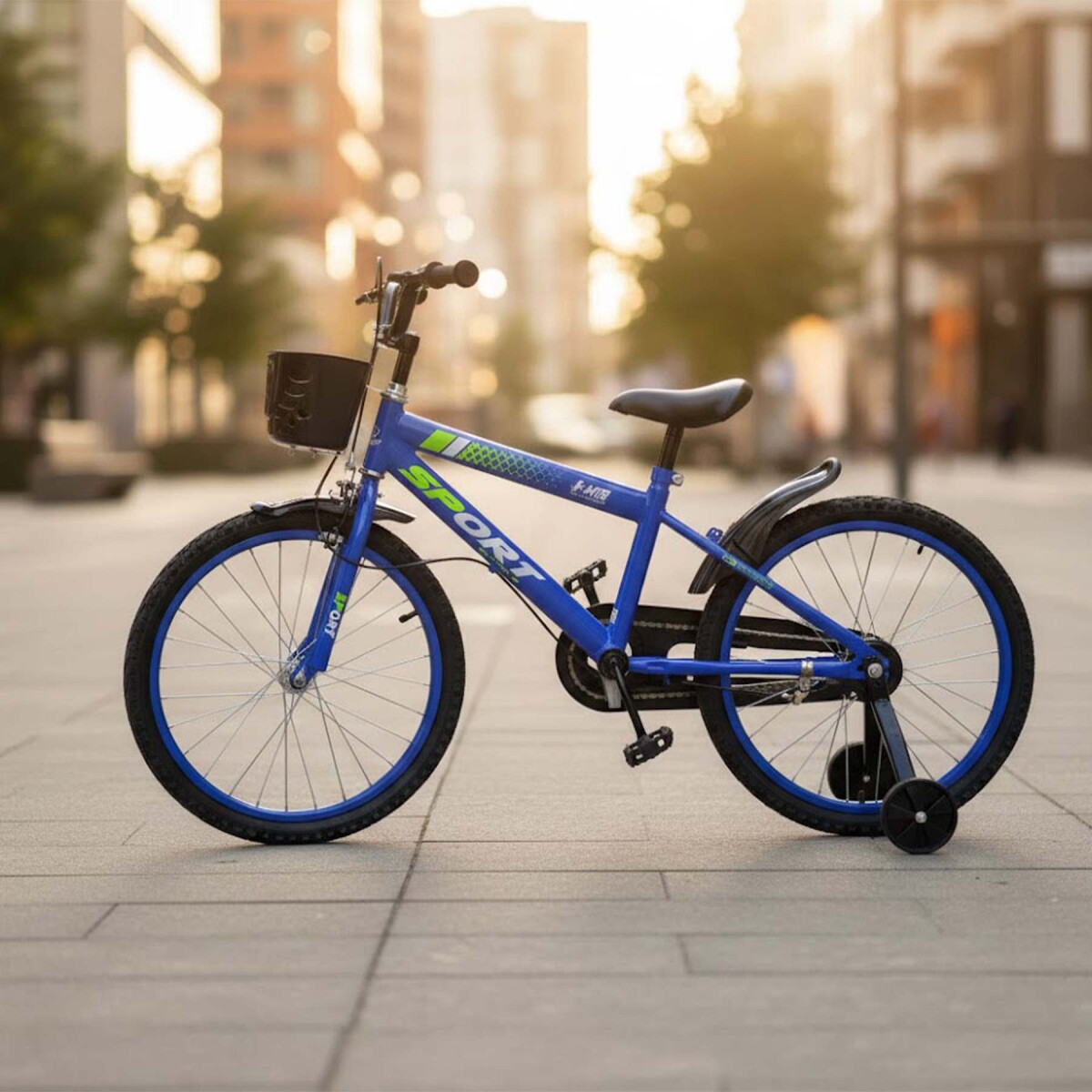 Bicicleta Infantil Sport Rod 20 Canasto Parrilla Guardabarro - Azul 1 