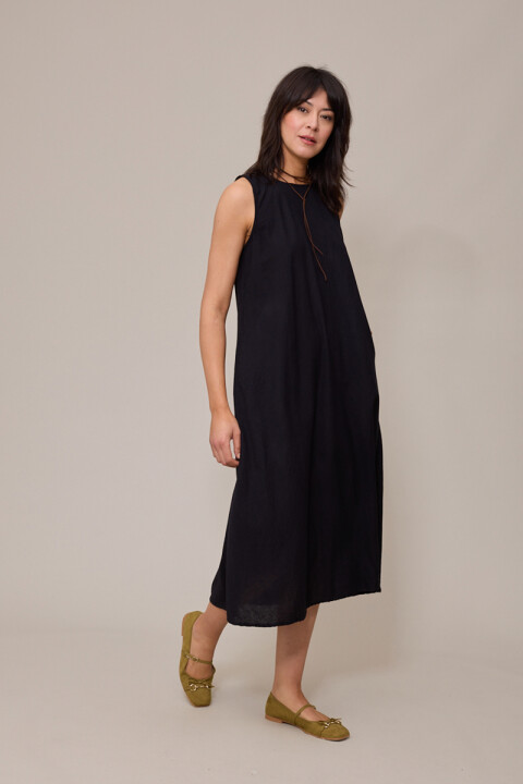 VESTIDO LARGO VALAR POLANCO Negro