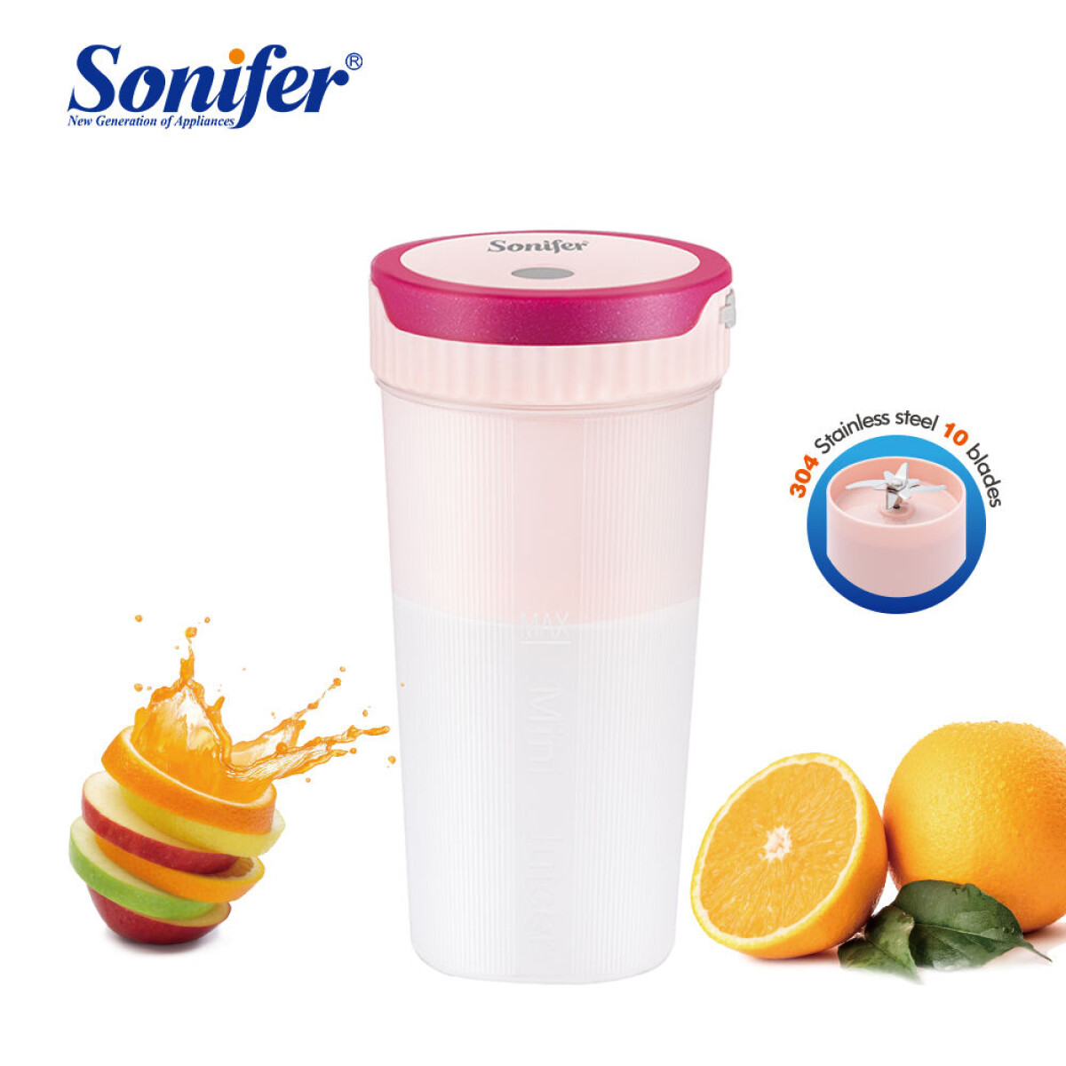 Licuadora Vaso Portátil Sonifer 500 Ml 