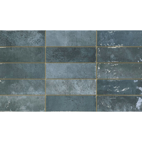CERAMICA AZUL DESTONIFICADO BRILLO PRECORTE 31.6X60 PARED GAMAS DE AZUL