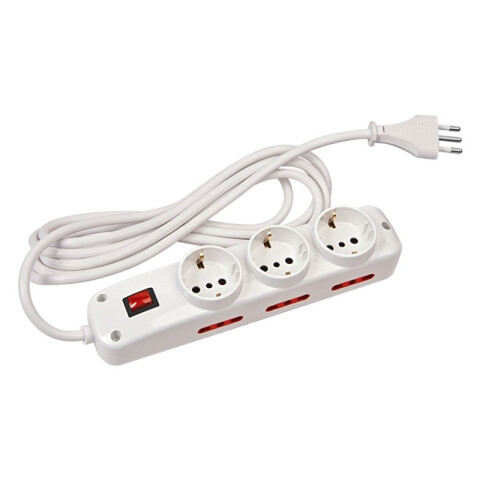 Alargue 3L con 3 sch. + 6 x 3L con int. 10m blanco E18264
