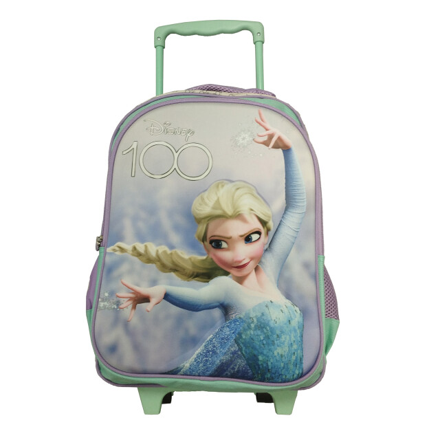 Mochila Infantil Disney Frozen con rueditas Celeste - Verde Agua - Lila