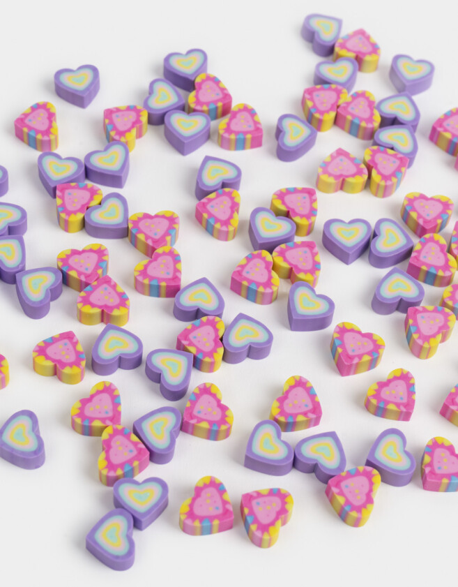 Útiles Varios Corazón Set De Mini Gomas De Corazones - Combinacion Multicolor