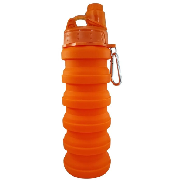 Botella Plegable De Silicona Caramañola Deportiva Libre Bpa Variante Color Naranja