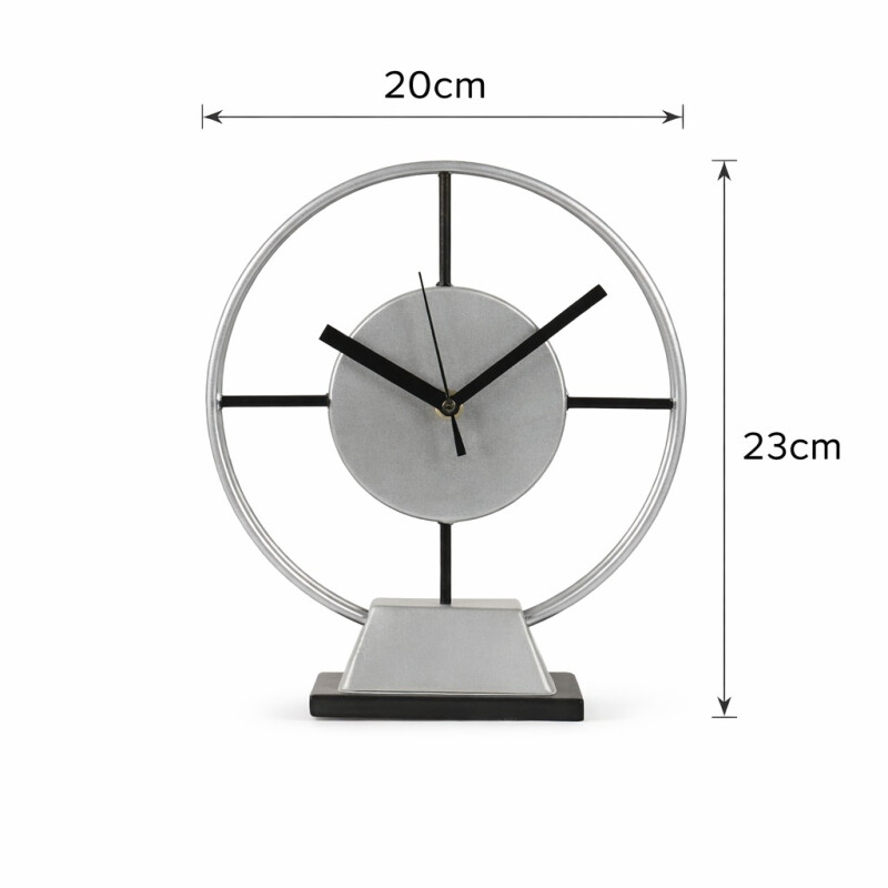 Reloj de Mesa en Hierro 20x23x8cm Reloj de Mesa en Hierro 20x23x8cm