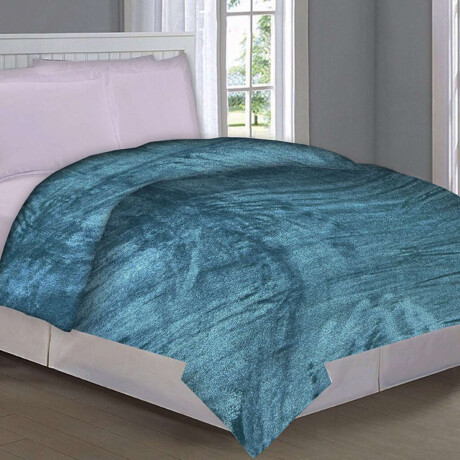 Frazada Flannel King Size Home Class 240 x 260 cm Petroleo