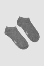 Medias corta en colores lisos Gris melange