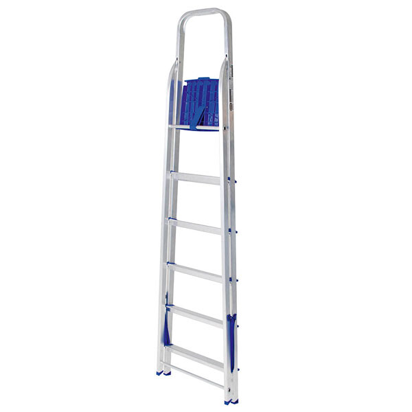 ESCALERA ALUMINIO 6 ESCALONES GRIS