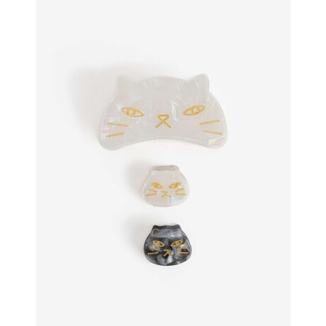 Set De Broches Acrílico Combinacion Bicolor