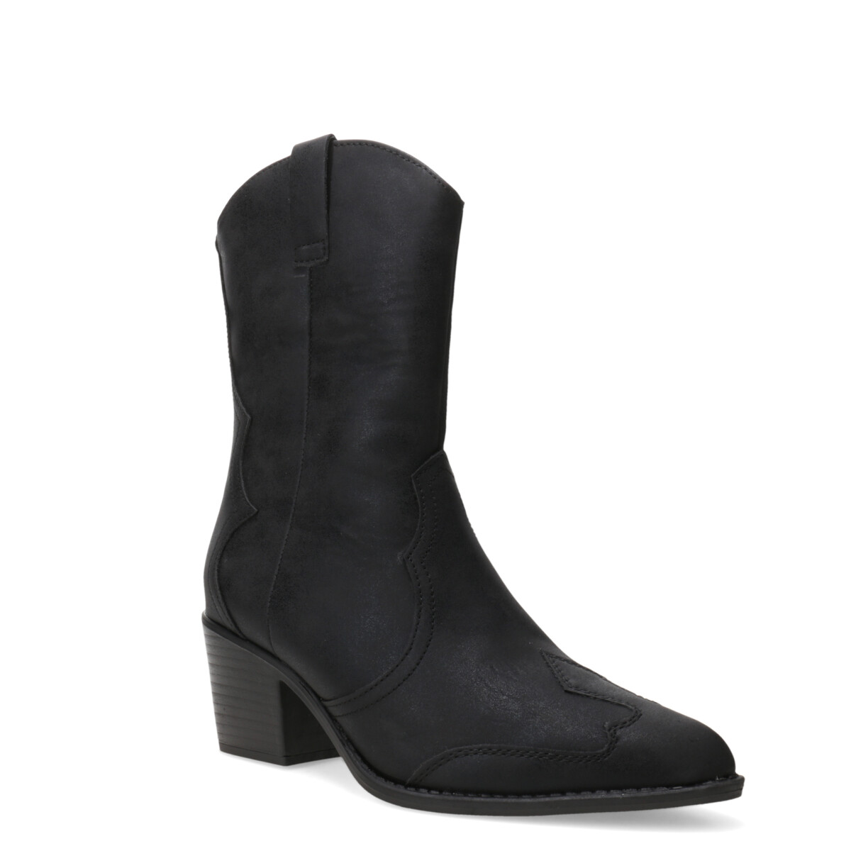 Bota de Mujer Miss Carol LITER tejana media - Negro 