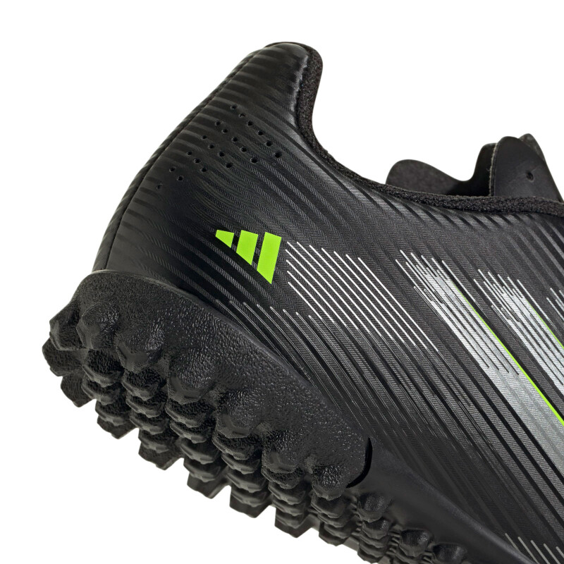 Championes de Niños Adidas Futbol 5 F50 Club Jrs Negro - Plateado - Amarillo Limon