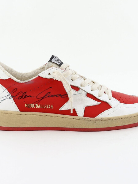 Golden Goose-Championes de cuero, Ballstar Rojo