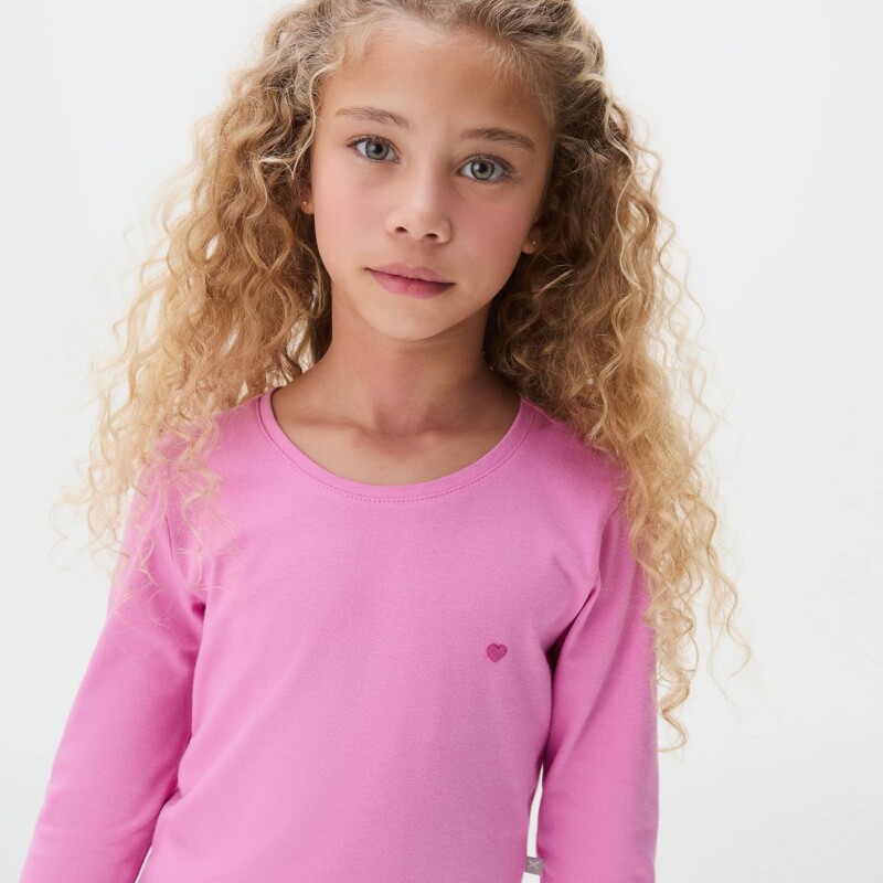 BLUSA ML FEM ROSA CLARO