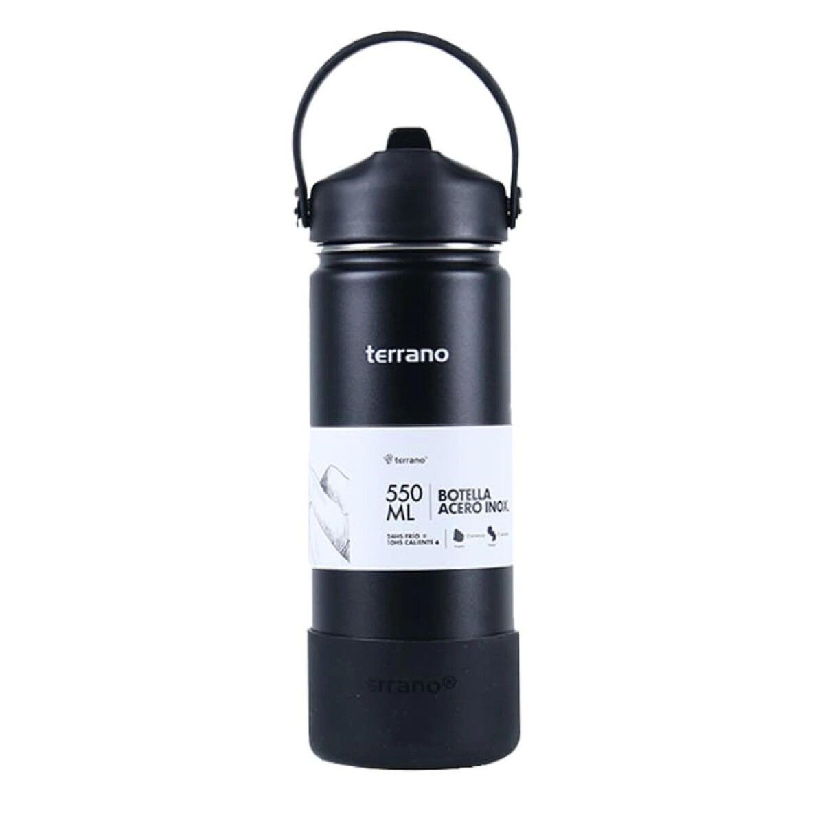 Botella Térmica Terrano con Pico 550ML - NEGRO 