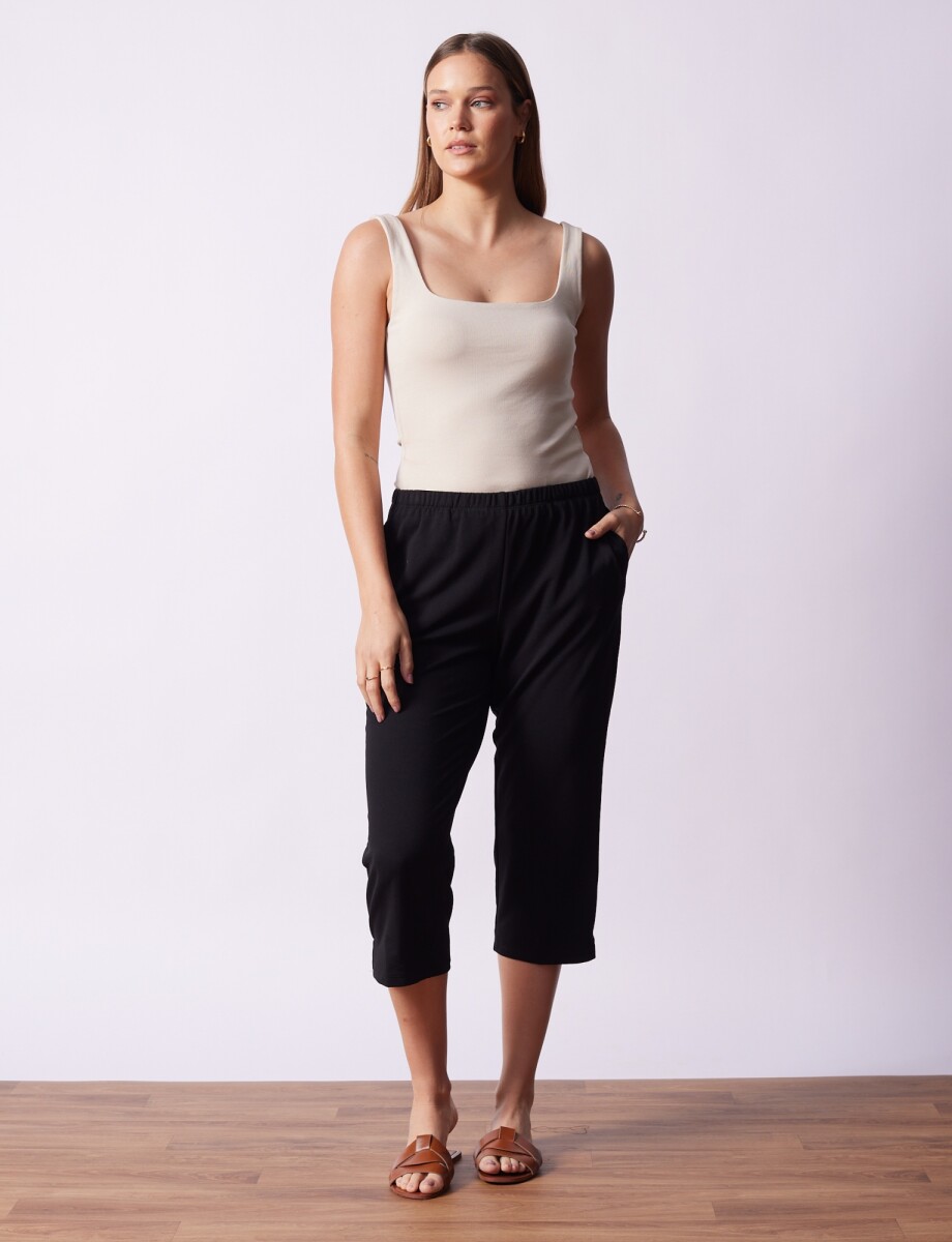 Capri Yoga Algodon - Negro 