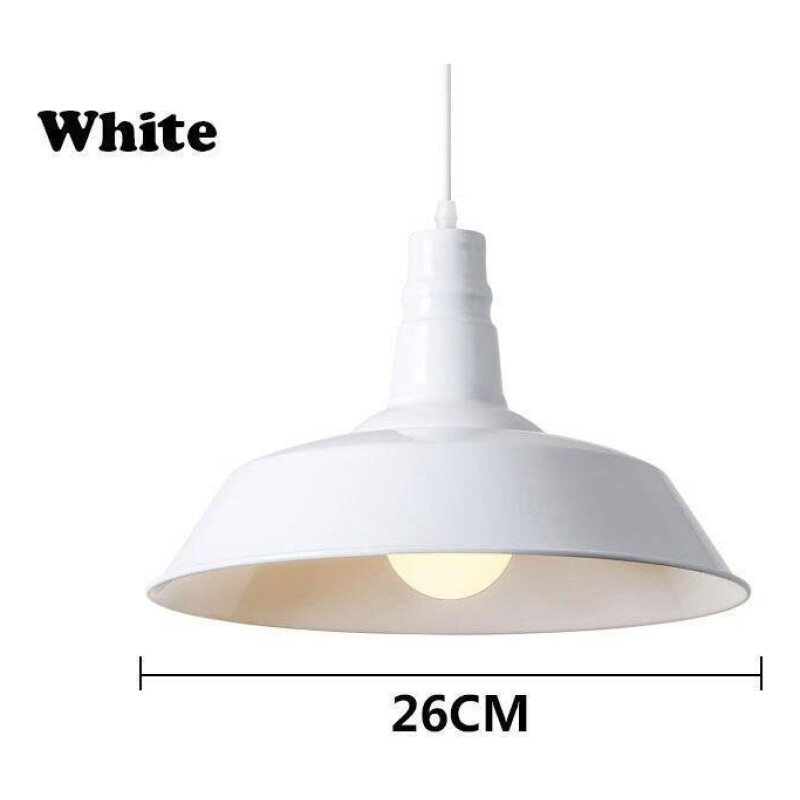 Lampara De Techo Colgante Retro Vintage Moderna 26cm Blanco