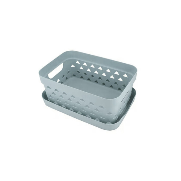 Organizador con tapa L celeste