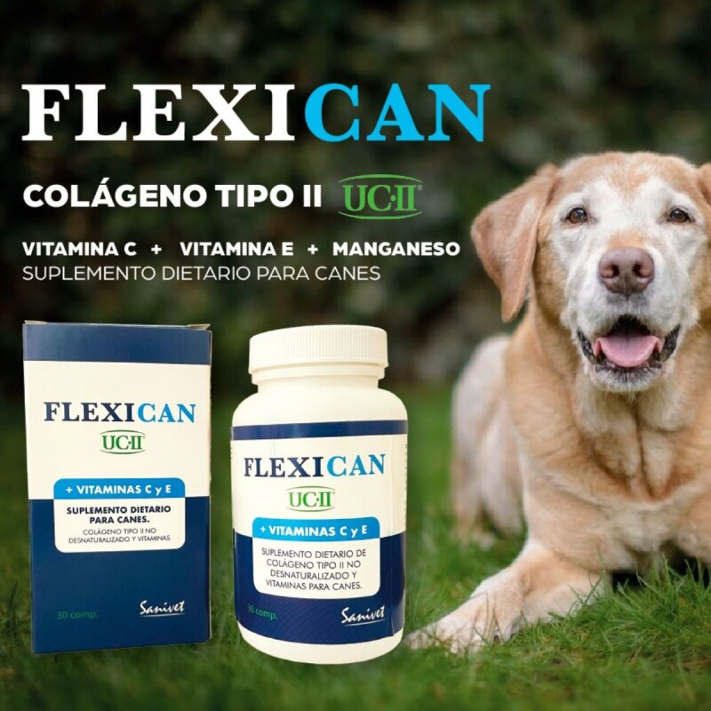 FLEXICAN SUPLEMENTO ARTICULAR CON COLAGENO PARA PERROS 30 COMPRIMIDOS FLEXICAN SUPLEMENTO ARTICULAR CON COLAGENO PARA PERROS 30 COMPRIMIDOS
