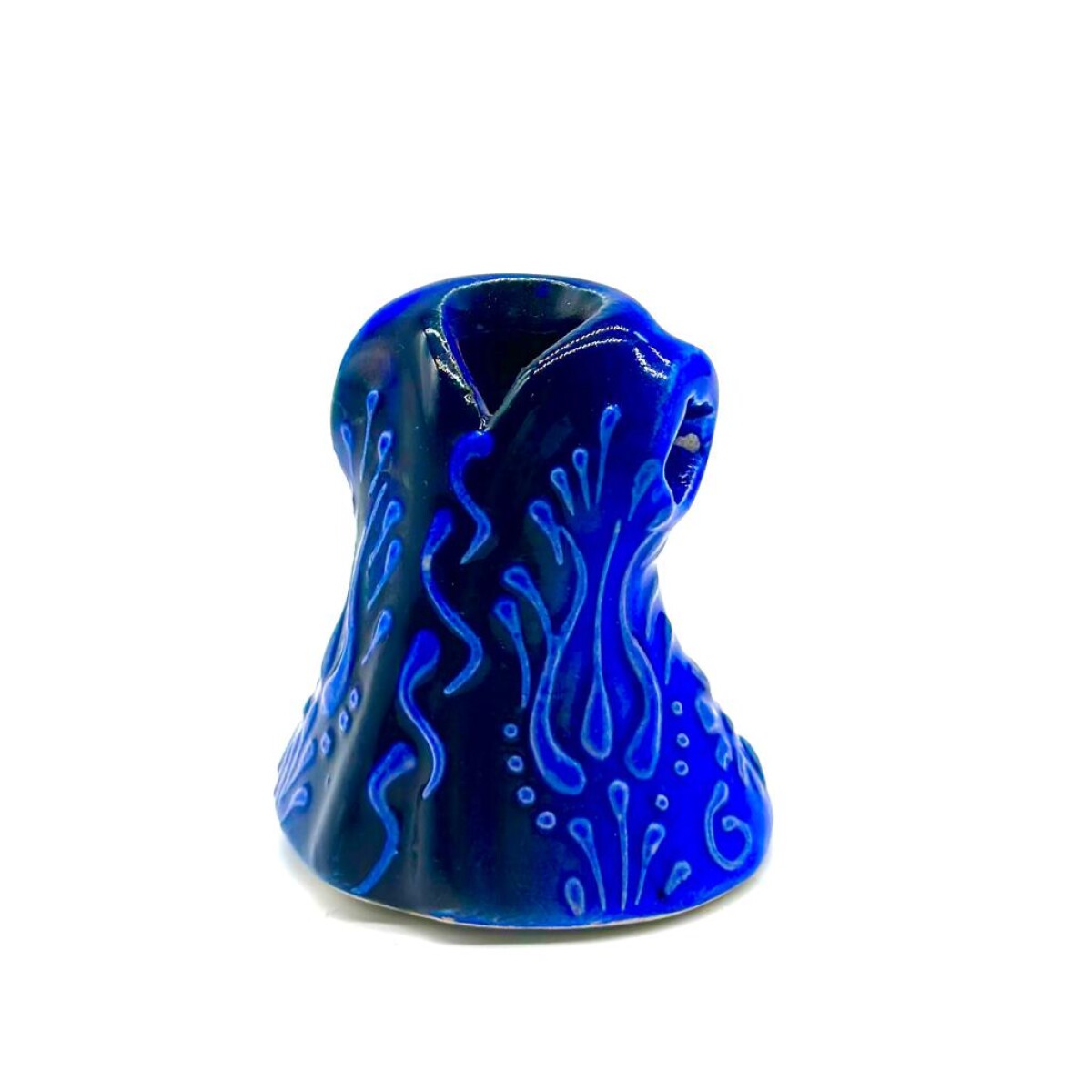 Mini kaftan de cerámica pintado - Azul eléctrico 