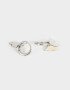 Aros Argollas Premium Gold Aros Argollas De Mariposa - Plateado