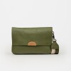 Morral Olivia en cuero graneado Verde