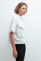 Camisa oversize con bolsillos blanco