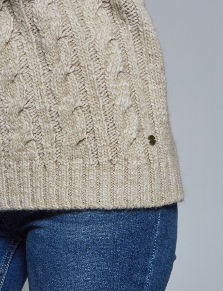 Sweater ochos beige